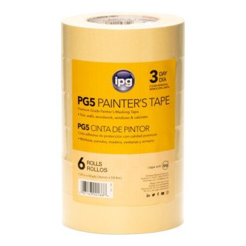 IPG PG5...129R Masking Tape, 60 yd L, 1.41 in W, Paper Backing, Beige