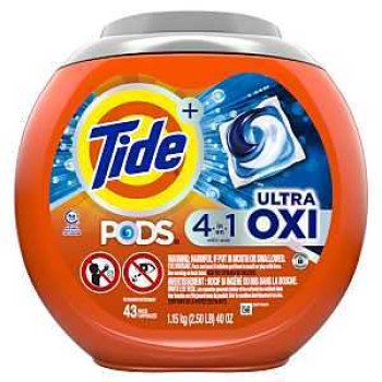 Tide PODS Ultra OXI Series 75075 Laundry Detergent, 43 Count, Original