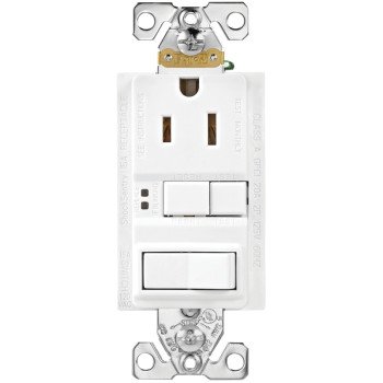 Eaton TRSGFS15W-M-L Receptacle, 125 V, 15 A, NEMA: NEMA 5-15R, White