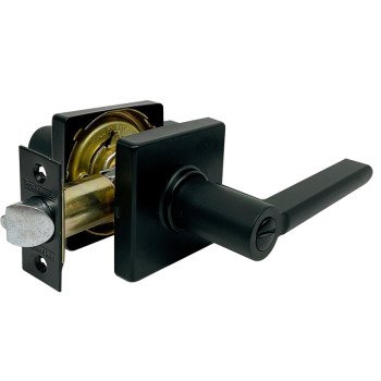 ProSource LS3X901YASR4V24 Privacy Lever, Matte Black, Lever Handle, Metal, Commercial, Residential, 3 Grade