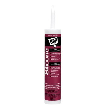 DAP 73446 Kitchen and Bath Sealant, White, 24 hr Curing, -35 to 140 deg F, 300 mL Cartridge