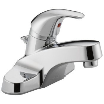 Peerless P136LF Bathroom Faucet, 1.2 gpm, 1-Faucet Handle, Metal, Chrome Plated, Lever Handle, Standard Spout