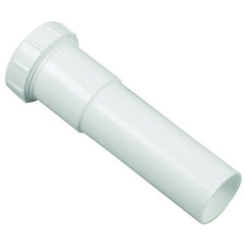 Danco 94029 Pipe Extension Tube, 1-1/2 in, 6 in L, Slip-Joint, Plastic, White