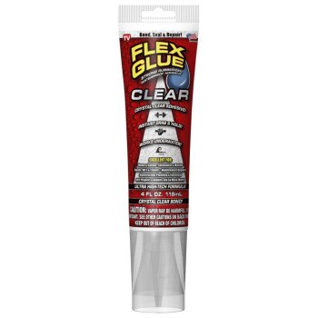 Flex Seal GFSCLRR04 Rubberized Glue, Clear, 4 oz Squeeze Tube