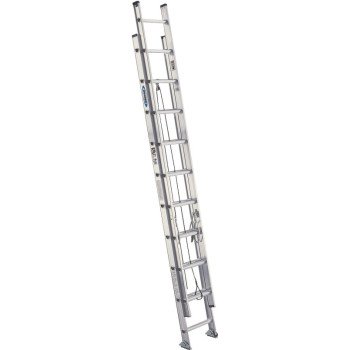 Werner D1524-2 Extension Ladder, 23 ft H Reach, 300 lb, Aluminum