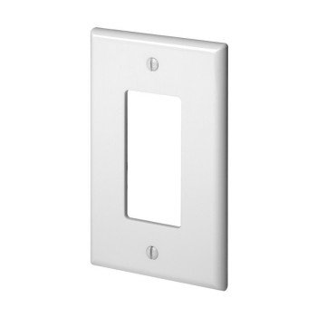 Leviton 0PJ26-W Wallplate, 4.88 in L, 3.13 in W, 1-Gang, Nylon, White