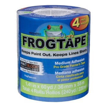 FrogTape 104956 Pro Grade Painter's Tape, 60 yd L, 1.41 in W, Blue