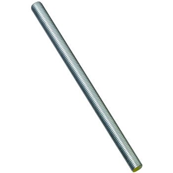 Stanley Hardware N179-374 Threaded Rod, 3/4-10 Thread, 12 in L, A Grade, Steel, Zinc, UNC Thread