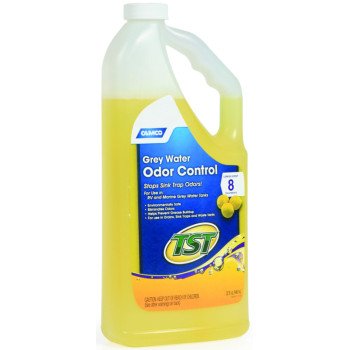 Camco USA 40252 Water Odor Control, Clear/Light Straw, 32 oz Bottle, Liquid, Lemon