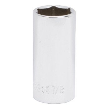 Vulcan MT6496484 Drive Socket, 7/8 in Socket, 3/8 in Drive, 6-Point, Chrome Vanadium Steel, Chrome