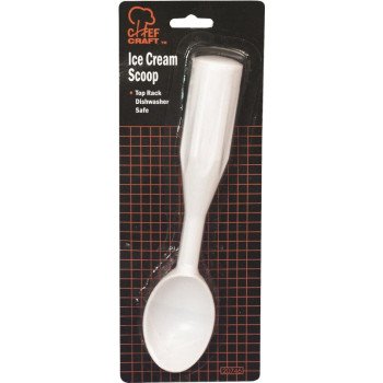 Chef Craft 20746 Ice Cream Scoop, 7-1/2 in L, Plastic, White