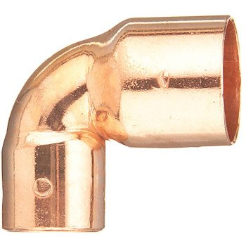 Elkhart Products 31274 Reducing Pipe Elbow, 1/2 x 3/8 in, Sweat, 90 deg Angle, Copper