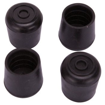 ProSource FE-50636-B Furniture Leg Tip, Round, Rubber, Black, 1 in Dia, 1-1/2 in H