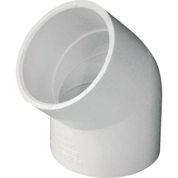 IPEX 435486 Pipe Elbow, 2 in, Socket, 45 deg Angle, PVC, SCH 40 Schedule