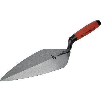 Marshalltown 33 12FG Brick Trowel, 12 in L Blade, 5-1/8 in W Blade, HCS Blade, DuraSoft Handle