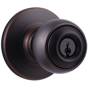 Kwikset 400P-11P CP Keyed Entry Knob, Venetian Bronze