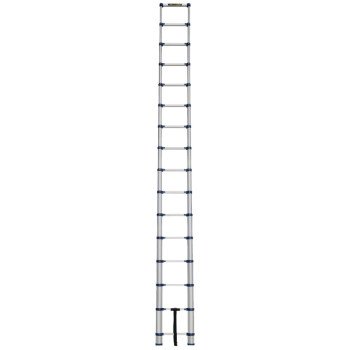 Metaltech E-LAD15T1 Telescopic Ladder, 19 ft H Reach, 250 lb, Aluminum, Blue