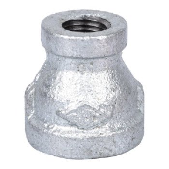 ProSource 24-1/2X1/4G Reducing Pipe Coupling, 1/2 x 1/4 in, Threaded, Malleable Steel, SCH 40 Schedule