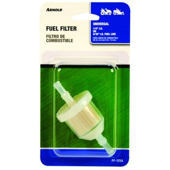 Arnold FF-125A Universal Fuel Filter, For: 1/4 in or 5/16 in ID Fuel Lines, All Small Gasoline Engines