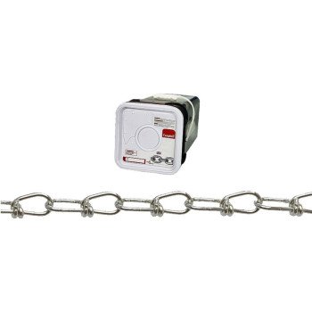 Campbell 075-4126 Loop Chain, #1, 450 ft L, 155 lb Working Load, Low Carbon Steel, Zinc