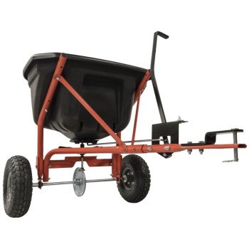 Agri-Fab 45-0527 Broadcast Spreader, 17,500 sq-ft Coverage Area, 110 lb Hopper, Poly Hopper, Pneumatic Wheel