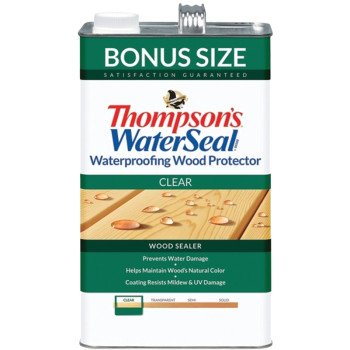 Thompson's WaterSeal TH.090001-03 Wood Sealer, Transparent, Liquid, Clear, 1.2 gal