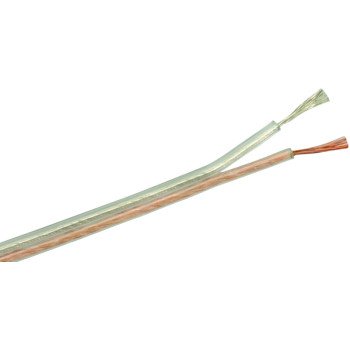 CCI 94605M418 Speaker Cable, 16 AWG Wire, PVC Sheath, Clear Sheath, 250 ft L