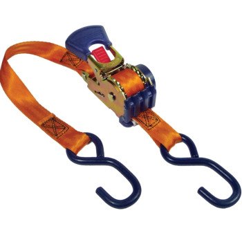 Keeper 05561 Tie-Down, 1 in W, 6 ft L, Polyester, Orange, 500 lb, S-Hook End Fitting