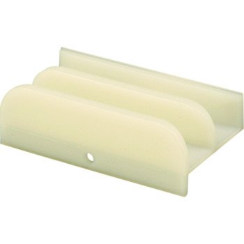 Prime-Line M 6219 Shower Door Bottom Guide Assembly, Plastic, White, For: Framed Tub Enclosure Doors