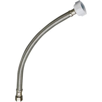 Plumb Pak EZ Series PP23812 Toilet Supply Tube, 1/2 in Inlet, Compression Inlet, 7/8 in Outlet, Ballcock Outlet, 12 in L