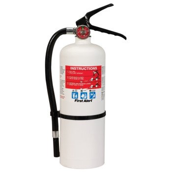 First Alert HOME2 Rechargeable Fire Extinguisher, 5 lb, Monoammonium Phosphate, 2-A:10-B:C Class