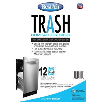 BestAir WMCK1335012-2 Trash Compactor Bag, Paper/Plastic