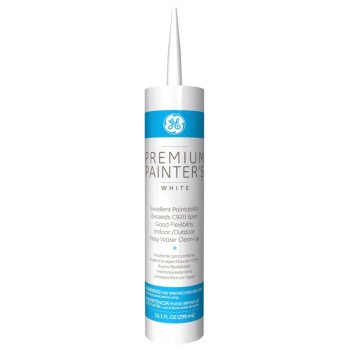 GE Max Shield Painter’s Pro 2737291 Advanced Polymer Sealant, White, 24 hr Curing, 10.1 fl-oz Cartridge