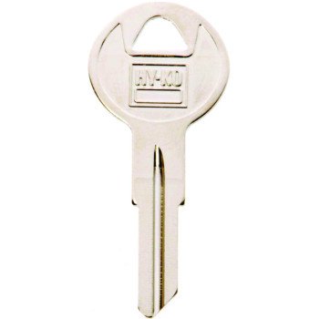 Hy-Ko 11010B4 Key Blank, Brass, Nickel, For: Briggs and Stratton Cabinet, House Locks and Padlocks