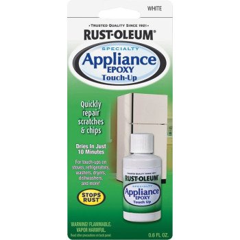 Rust-Oleum 203000 Appliance Touch Up Paint, Solvent-Like, White, 0.6 oz, Bottle