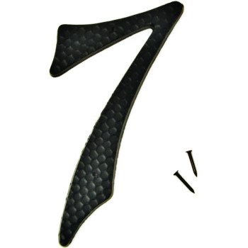 HY-KO DC-5/7 House Number, Character: 7, 4-3/4 in H Character, 2-3/4 in W Character, Black Character, Aluminum