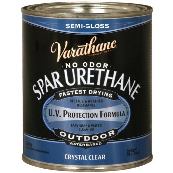 Rust-Oleum 250141H Urethane Paint, Semi-Gloss, Liquid, Crystal Clear, 1 qt, Can