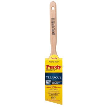 Purdy Clearcut Glide 144152120 Angular Trim Brush, 2 in W, 2-11/16 in L Bristle, Nylon/Polyester Bristle