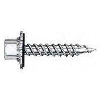 ProFIT 0278138 Post Frame Screw, #9 Thread, 2 in L, Coarse Thread, Hex Drive, Self-Piercing Point, Galvanized Steel