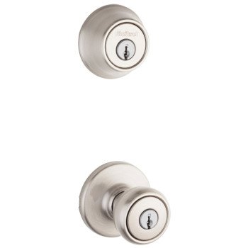 Kwikset 690T 15CP K6 Combination Lockset, Knob Handle, Tylo Design, Satin Nickel, 3 Grade