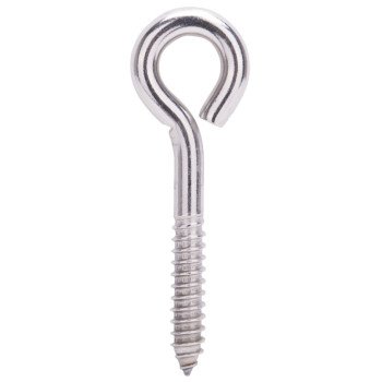 ProSource LR264 Lag Eye Bolt, 11 mm Thread, Screw Thread, 2 in L Thread, 1-7/16 in Dia Eye, 722 lb Working Load