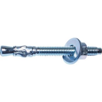 Midwest Fastener 04125 Concrete Wedge Anchor, 3/8 in Dia, 3-3/4 in L, Zinc