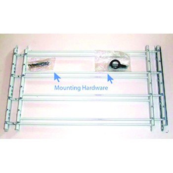 John Sterling 1130 Series 1134 Window Guard, 24 to 42 in W, 14 in H, Steel, White, 12-1/2 in Bar, 4-Bar