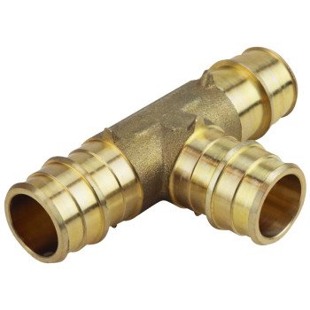 Apollo EPXT34 Pipe Tee, 3/4 in, Barb, Brass, 200 psi Pressure