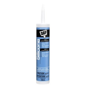 DAP 73461 Window and Door Sealant, White, 24 hr Curing, -35 to 140 deg F, 300 mL Cartridge