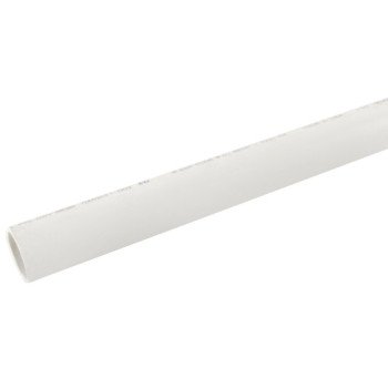 Charlotte Pipe PVC 07200 0600 Pipe, 2 in, 10 ft L, SCH 40 Schedule, PVC, White