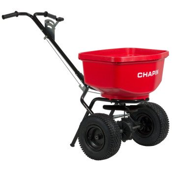 Chapin 8303C Contractor Turf Spreader, 100 lb, Steel Frame, Poly Hopper, Pneumatic Wheel