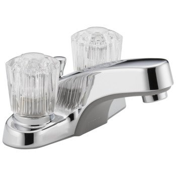 Peerless P245LF Bathroom Faucet, 1.2 gpm, 2-Faucet Handle, Metal, Chrome Plated, Knob Handle, Standard Spout