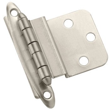 Amerock BPR3417G10 Hinge, 3/8 in Inset, Satin Nickel