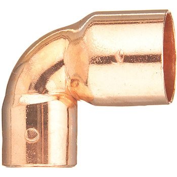 Elkhart Products 31290 Reducing Pipe Elbow, 3/4 x 1/2 in, Sweat, 90 deg Angle, Copper